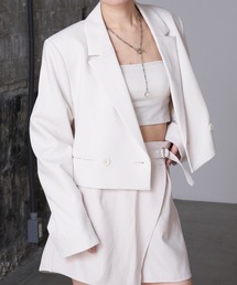 袖スリットオーバーショートジャケット