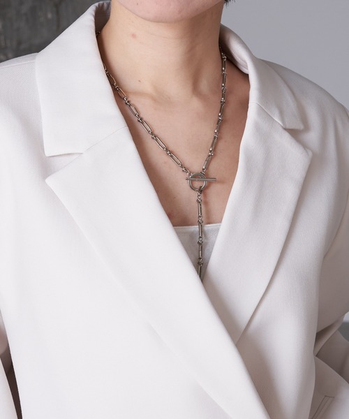 RAY CASSIN（レイカズン）の「袖スリットオーバーショートジャケット（テーラードジャケット・レディース・アイボリー/ブラック/グレー・FREE）」の6枚目の写真