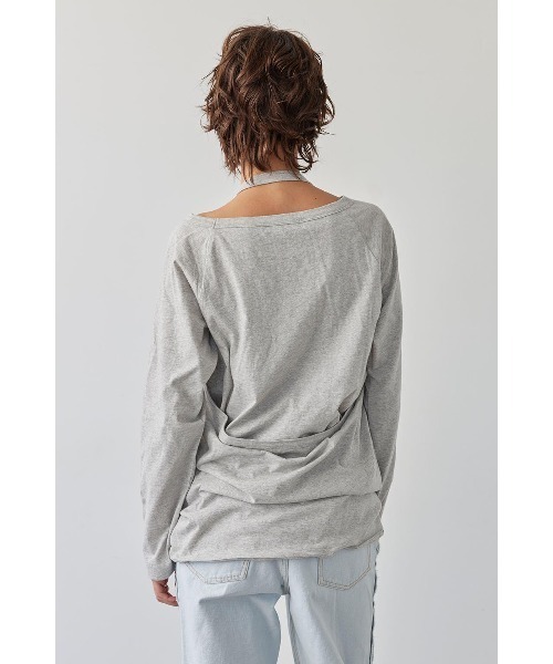 ALEXIA STAM(アリシアスタン)の「Halterneck Layered Tee /ホルターネックTee(Tシャツ/カットソー・レディース・ホワイト/ブラック/グレー・FREE)」の19枚目の写真