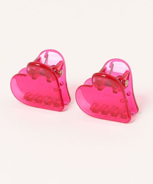 Fun & Daily（ファンアンドデイリー）の「2セット・クリアハートスモールクリップ（バレッタ/ヘアクリップ・レディース・レッド/ピンク/グリーン/イエロー/ブルー/ブラウン・FREE）」の6枚目の写真