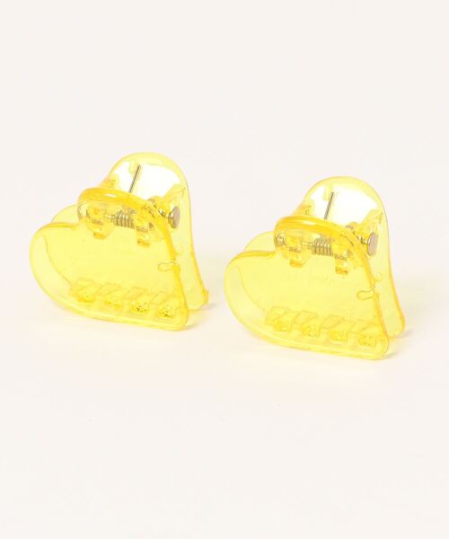 Fun & Daily（ファンアンドデイリー）の「2セット・クリアハートスモールクリップ（バレッタ/ヘアクリップ・レディース・レッド/ピンク/グリーン/イエロー/ブルー/ブラウン・FREE）」の5枚目の写真