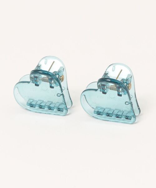 Fun & Daily（ファンアンドデイリー）の「2セット・クリアハートスモールクリップ（バレッタ/ヘアクリップ・レディース・レッド/ピンク/グリーン/イエロー/ブルー/ブラウン・FREE）」の4枚目の写真