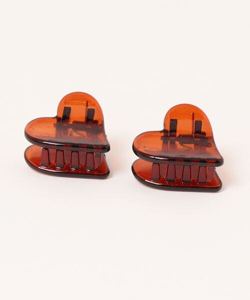 Fun & Daily（ファンアンドデイリー）の「2セット・クリアハートスモールクリップ（バレッタ/ヘアクリップ・レディース・レッド/ピンク/グリーン/イエロー/ブルー/ブラウン・FREE）」の7枚目の写真