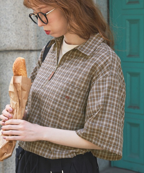 MARK&LONA レディース 長袖 ハーフジップ モックシャツ レディースゴルフウエア ハーフZIPモックネックトップス