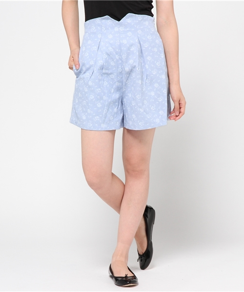 OUTLET（アウトレット）の「【mystic】花柄ショートパンツ（その他パンツ・レディース・オフホワイト/ブルー・FREE）」の2枚目の写真