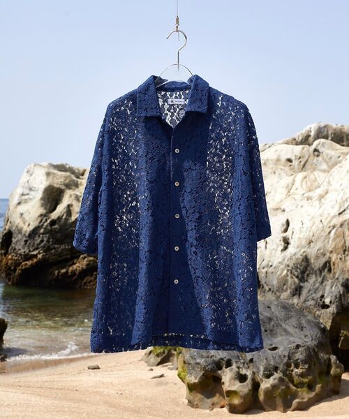 tk.TAKEO KIKUCHI（ティーケータケオキクチ）の「◆レースデザインシャツ（シャツ/ブラウス・メンズ・ブラック系1/ネイビー系/ホワイト系1/ブラック/ホワイト系2/ブラック系/ホワイト/ブルー系その他4/ホワイト系3/ブラック系2・02/03）」の9枚目の写真