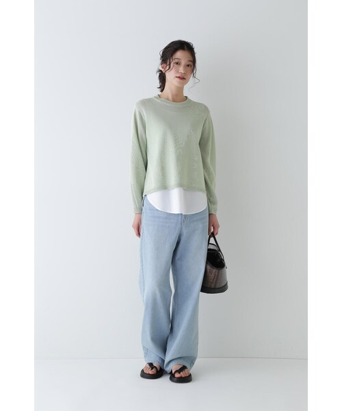 human woman（ヒューマンウーマン）の「布帛ドッキングタンクトップ（タンクトップ・レディース・ホワイト・MEDIUM）」の3枚目の写真