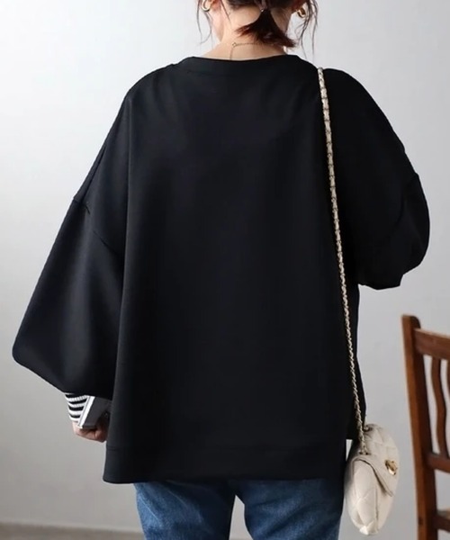 ANOTHER S（アナザーエス）の「ボリューム袖プルオーバー ダンボール（Tシャツ/カットソー・レディース・アイボリー/ブラック・FREE）」の9枚目の写真
