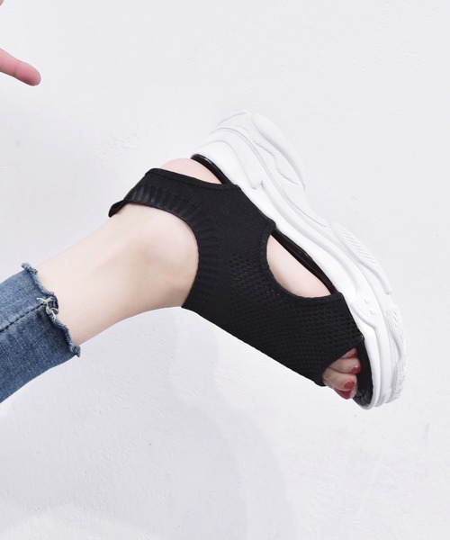 Miniministore(ミニミニストア)の「サンダル レディース 厚底 メッシュ(サンダル・レディース・ブラック/ホワイト/ベージュ・23.0cm/23.5cm/24.0cm/22.5cm/25.0cm/24.5cm)」の7枚目の写真