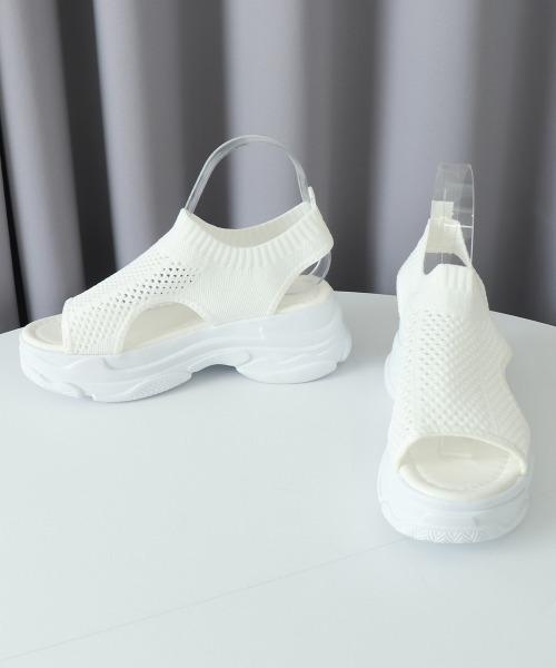 Miniministore(ミニミニストア)の「サンダル レディース 厚底 メッシュ(サンダル・レディース・ブラック/ホワイト/ベージュ・23.0cm/23.5cm/24.0cm/22.5cm/25.0cm/24.5cm)」の19枚目の写真