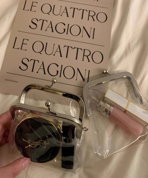 E&C closet…(イーアンドシークローゼット)の「クリアがま口ポーチ(ポーチ・レディース・クリア・FREE)」の3枚目の写真