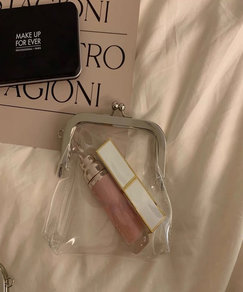 E&C closet…(イーアンドシークローゼット)の「クリアがま口ポーチ(ポーチ・レディース・クリア・FREE)」の4枚目の写真