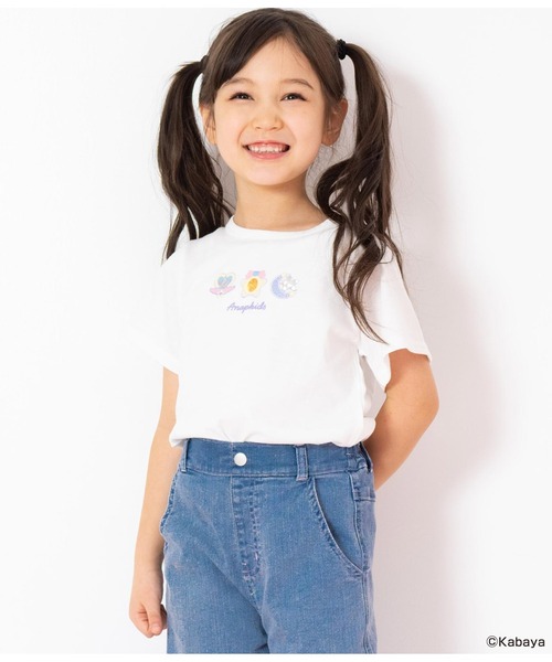 ANAP kids（アナップキッズ）の「【セボンスターコラボ】ホログラムモチーフプリントTシャツ（Tシャツ/カットソー・キッズ・ライトピンク/オフホワイト/ブラック・110cm/120cm/130cm）」の10枚目の写真