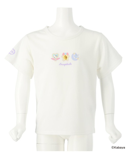ANAP kids（アナップキッズ）の「【セボンスターコラボ】ホログラムモチーフプリントTシャツ（Tシャツ/カットソー・キッズ・ライトピンク/オフホワイト/ブラック・110cm/120cm/130cm）」の16枚目の写真