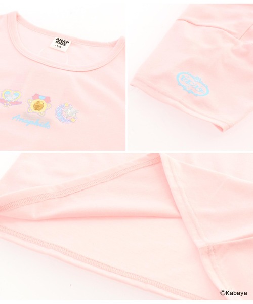 ANAP kids（アナップキッズ）の「【セボンスターコラボ】ホログラムモチーフプリントTシャツ（Tシャツ/カットソー・キッズ・ライトピンク/オフホワイト/ブラック・110cm/120cm/130cm）」の11枚目の写真
