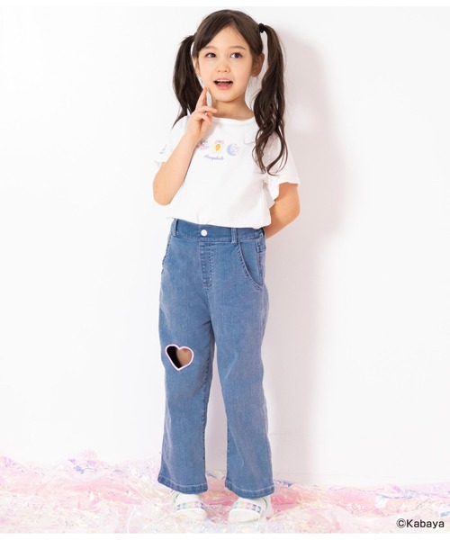 ANAP kids（アナップキッズ）の「【セボンスターコラボ】ホログラムモチーフプリントTシャツ（Tシャツ/カットソー・キッズ・ライトピンク/オフホワイト/ブラック・110cm/120cm/130cm）」の6枚目の写真