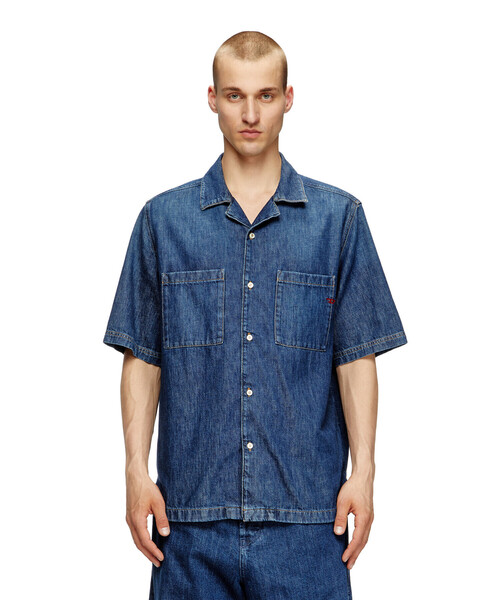 DIESEL（ディーゼル）の「メンズ シャツ 半袖 デニム D-PAROSHORT SHIRT（シャツ/ブラウス・メンズ・インディゴブルー・LARGE/MEDIUM/SMALL/X-LARGE/XX-LARGE/X-SMALL）」の11枚目の写真