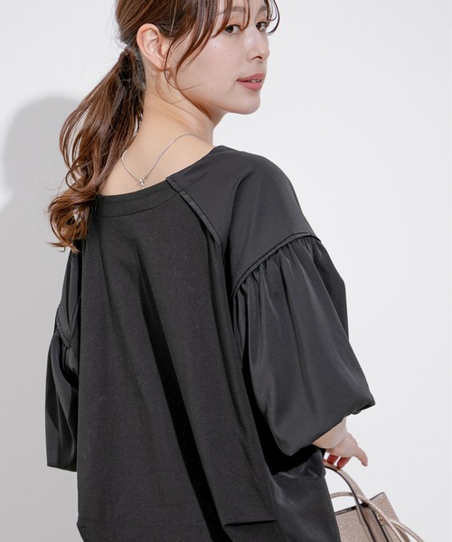 Jayro（ジャイロ）の「布帛切替トップス（Tシャツ/カットソー・レディース・ブラック/ブルー/ホワイト系その他/レンガ・M）」の22枚目の写真