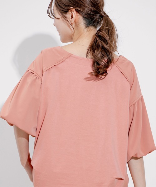 Jayro（ジャイロ）の「布帛切替トップス（Tシャツ/カットソー・レディース・ブラック/ブルー/ホワイト系その他/レンガ・M）」の15枚目の写真
