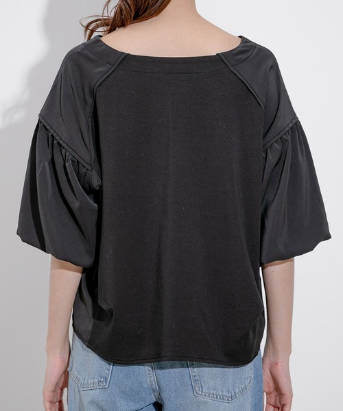 Jayro（ジャイロ）の「布帛切替トップス（Tシャツ/カットソー・レディース・ブラック/ブルー/ホワイト系その他/レンガ・M）」の11枚目の写真