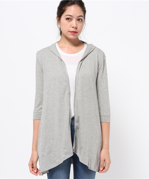 LBC | omPU混フードジップトッパー(カーディガン/ボレロ)