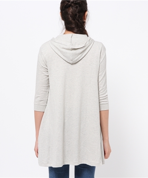 LBC(エルビーシー)の「omPU混フードジップトッパー(カーディガン/ボレロ・レディース・オフホワイト/アッシュグレー/ダークネイビー・MEDIUM/LARGE)」の10枚目の写真