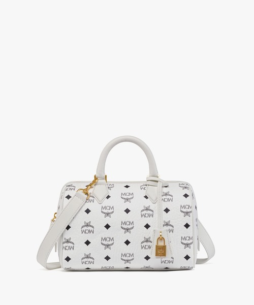 MCM（エムシーエム）の「ELLA ボストンバッグ - ヴィセトス（ボストンバッグ・メンズ・ホワイト/ブラック/ブラウン/ピンク・SMALL）」の2枚目の写真