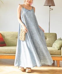 anap mimpi | デニム ボリューム フレア キャミ マキシ ワンピース(ワンピース)