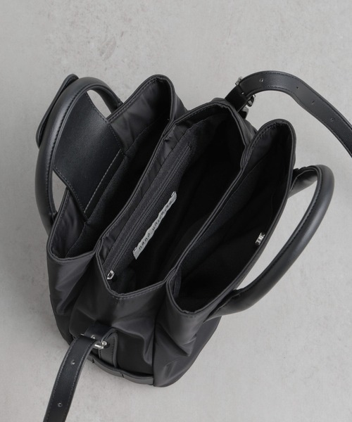 NANO universe（ナノユニバース）の「ナイロンコンビトートバッグ（ショルダーバッグ・レディース・ブラック/アイボリー/グレー系その他4・FREE）」の11枚目の写真