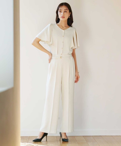 Emilyan（エミリアン）の「【魔法ブラウス】WEB限定！まるで着てないみたい！ハイストレッチカルゼワッシャー・フレアーお袖前後2wayブラウス（シャツ/ブラウス・レディース・サックスブルー/オフホワイト/ライトグレー・S/M/L）」の13枚目の写真