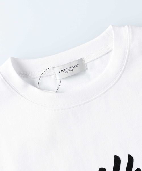 BACK NUMBER（バックナンバー）の「【BACK NUMBER】フロッキープリントＴシャツ（Tシャツ/カットソー・レディース・ブラック×ホワイト/ブラック/ホワイト・M/L/XL）」の7枚目の写真