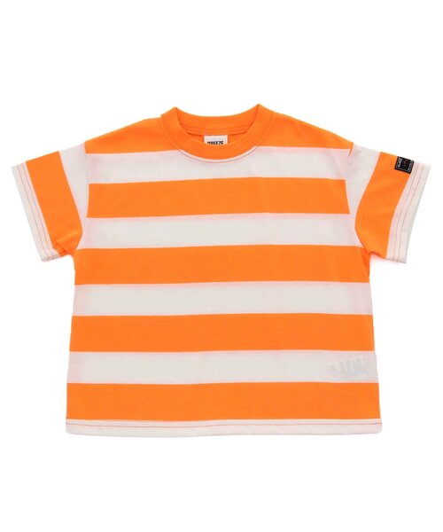 Daisy様　iriey ネオンカラーロゴプリント ドルマンボーダーTシャツ ボーダーネオンカラーロゴTシャツ/グレー×ピンク | ILARE -イラーレ-