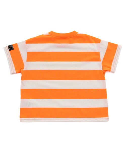 BREEZE(ブリーズ)の「ボーダーネオンTシャツ_一部WEB限定サイズ(Tシャツ/カットソー・キッズ・ブルー/イエロー/オレンジ/ピンク・140/130/120/110/100/90/80/150)」の11枚目の写真
