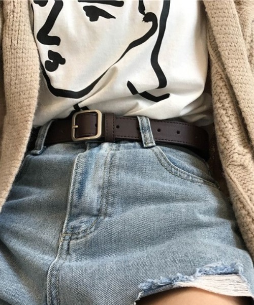 PARKS TOKYO SELECT（パークストウキョウセレクト）の「スクエアバックルベルト（ベルト・レディース・ブラック/モカ/ブラウン・FREE）」の3枚目の写真