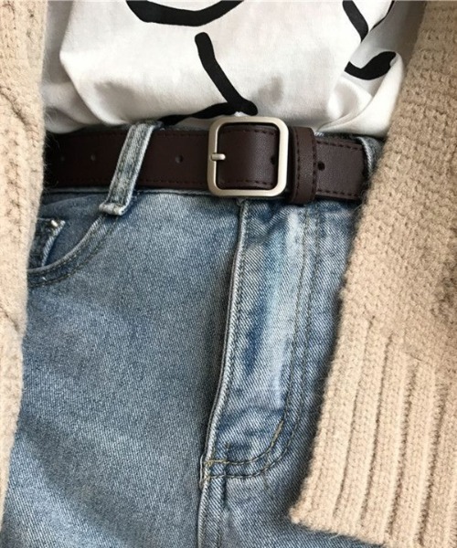 PARKS TOKYO SELECT（パークストウキョウセレクト）の「スクエアバックルベルト（ベルト・レディース・ブラック/モカ/ブラウン・FREE）」の4枚目の写真