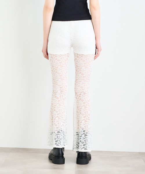 ANNA SUI NYC（アナ スイ エヌ ワイ シー）の「ANNA SUI NYC ストレッチレースフレアパンツ（その他パンツ・レディース・ホワイト/パープル/ブラック・FREE）」の10枚目の写真