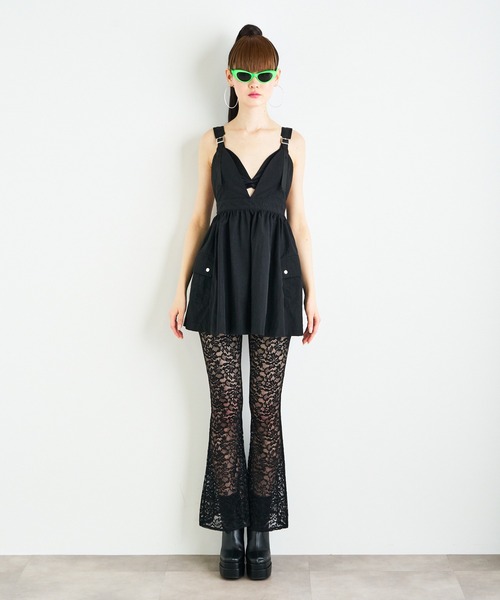 ANNA SUI NYC（アナ スイ エヌ ワイ シー）の「ANNA SUI NYC ストレッチレースフレアパンツ（その他パンツ・レディース・ホワイト/パープル/ブラック・FREE）」の14枚目の写真