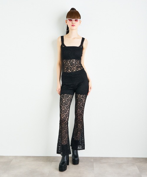 ANNA SUI NYC（アナ スイ エヌ ワイ シー）の「ANNA SUI NYC ストレッチレースフレアパンツ（その他パンツ・レディース・ホワイト/パープル/ブラック・FREE）」の16枚目の写真