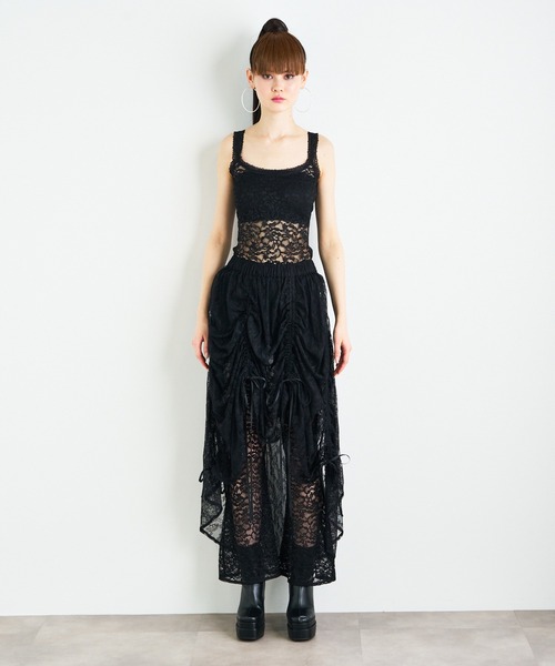 ANNA SUI NYC（アナ スイ エヌ ワイ シー）の「ANNA SUI NYC ストレッチレースフレアパンツ（その他パンツ・レディース・ホワイト/パープル/ブラック・FREE）」の18枚目の写真