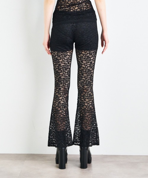 ANNA SUI NYC（アナ スイ エヌ ワイ シー）の「ANNA SUI NYC ストレッチレースフレアパンツ（その他パンツ・レディース・ホワイト/パープル/ブラック・FREE）」の21枚目の写真