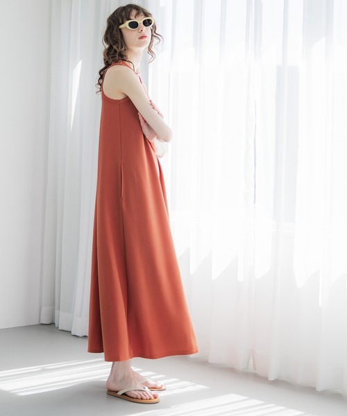 coca(coca)(コカ)の「エンボスアメスリタンクワンピース(ワンピース・レディース・ブラック/テラコッタ・L/M)」の6枚目の写真