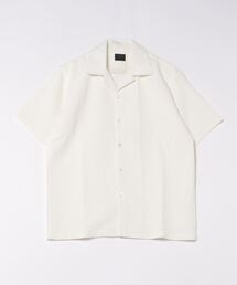 【MMMM】ウーブンワッフルオープンカラーハーフスリーブシャツ/メンズ