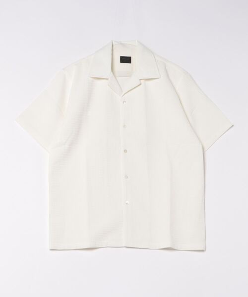 MMMM ウーブンワッフル オープンカラーハーフスリーブシャツ（シャツ/ブラウス）｜JUGLANS（ユグランス）