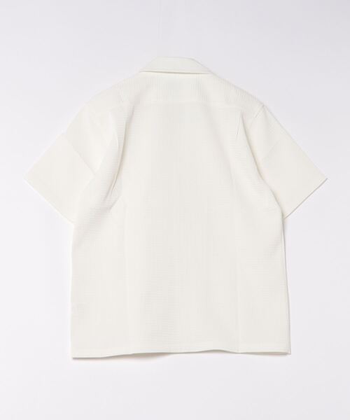 ＪＵＧＬＡＮＳ（ユグランス）の「【MMMM】ウーブンワッフルオープンカラーハーフスリーブシャツ/メンズ（シャツ/ブラウス・メンズ・ブラック/ベージュ/ホワイト・M/L/XL）」の4枚目の写真