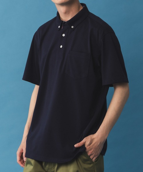 NAVY（ネイビー）の「リップルカノコポロシャツ（ポロシャツ・メンズ・ホワイト/ネイビー/ブラック・S/M/L/XL/XXL）」の7枚目の写真