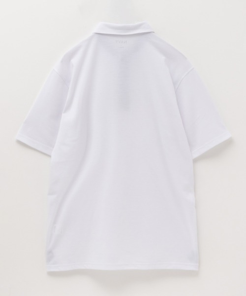 NAVY（ネイビー）の「リップルカノコポロシャツ（ポロシャツ・メンズ・ホワイト/ネイビー/ブラック・S/M/L/XL/XXL）」の9枚目の写真