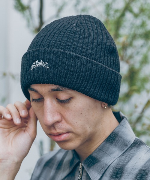 SIGNAL SPORTS（シグナルスポーツ）の「【SIGNAL SPORTS】ワンポイント刺繍/ニットワッチ（ニットキャップ/ビーニー・メンズ・ブラック/ダークブラウン/ネイビー/ブラック系その他/その他19・FREE）」の2枚目の写真