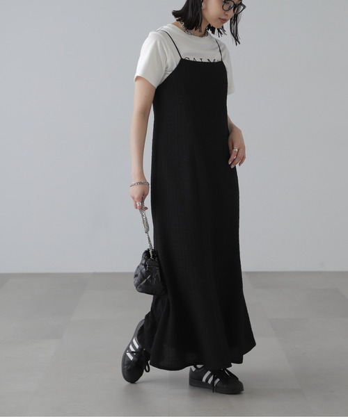 FREE'S MART(フリーズマート)の「◇【3サイズ展開XS-M】ぽこぽこチェックマーメイドキャミワンピース【低身長サイズ有】(ワンピース・レディース・ホワイト/ブラック/ブラック系その他・X-SMALL/SMALL/MEDIUM)」の17枚目の写真