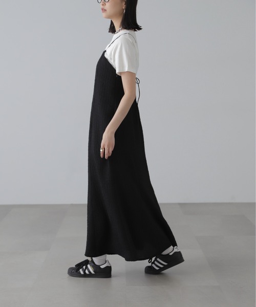 FREE'S MART(フリーズマート)の「◇【3サイズ展開XS-M】ぽこぽこチェックマーメイドキャミワンピース【低身長サイズ有】(ワンピース・レディース・ホワイト/ブラック/ブラック系その他・X-SMALL/SMALL/MEDIUM)」の15枚目の写真