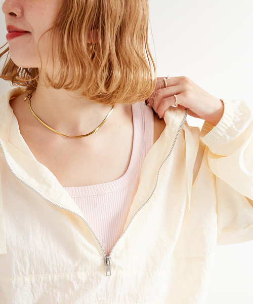 B.C STOCK(ベーセーストック)の「Gleamy/グリーミー 2WAYリブタンクトップ(タンクトップ・レディース・チャコールグレー/ピンク系その他/グリーン・FREE)」の3枚目の写真